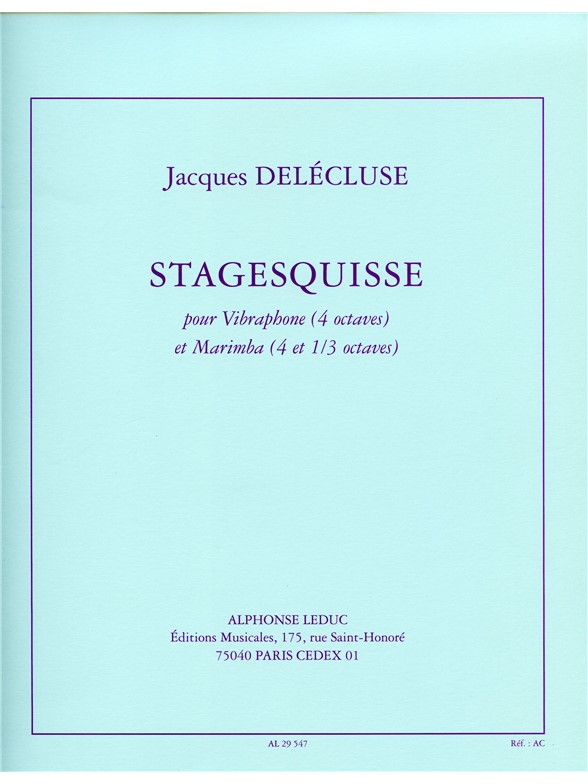 Jacques Delécluse: Stagesquisse (Percussions 2)