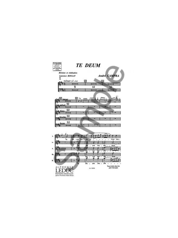 André Campra: Te Deum (Choral-Mixed accompanied)