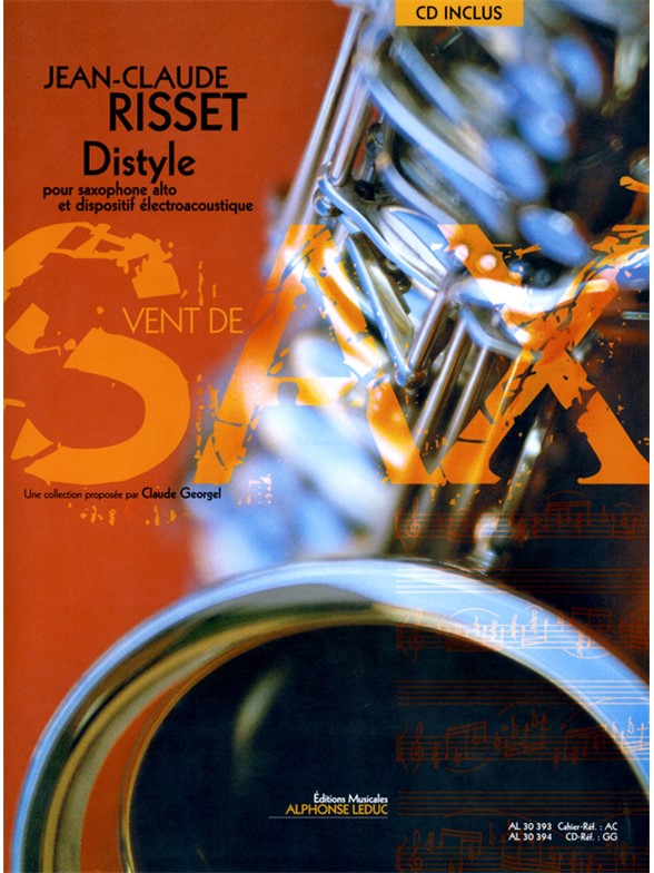 Risset Jean Claude Distyle (Georgel) Alto Saxophone Book/Cd