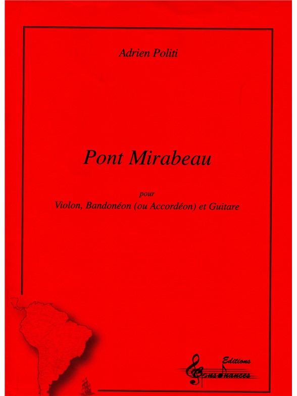 Politi Pont Mirabeau Violin Bandonion Or Accordion Guitar Score/Parts