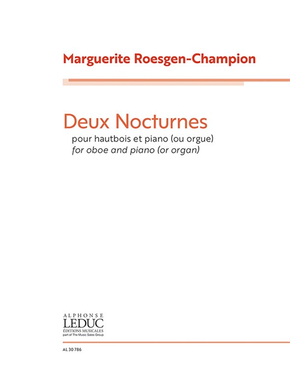 Marguerite Roesgen-Champion: Deux Nocturnes For Oboe And Piano (Or Organ)