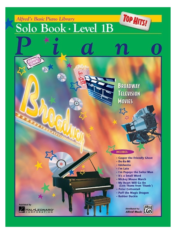 ALFRED'S BASIC PIANO LIBRARY TOP HITS SOLO LEVEL 1B PIANO BOOK