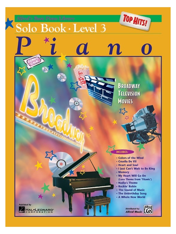 Alfred's Basic Piano Library Top Hits Solo Level 3 Piano Book