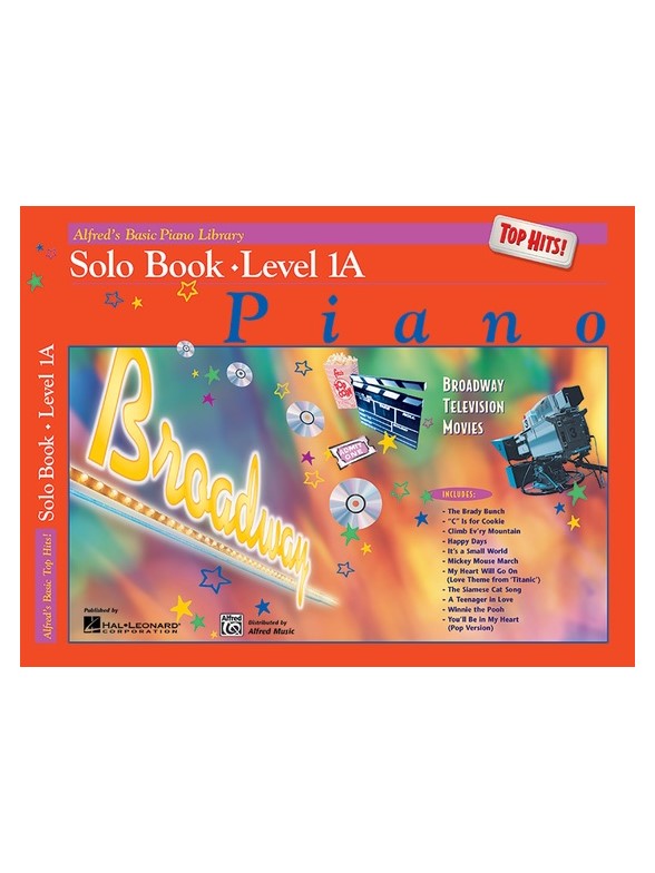 ALFRED'S BASIC PIANO LIBRARY TOP HITS SOLO LEVEL 1A PIANO BOOK