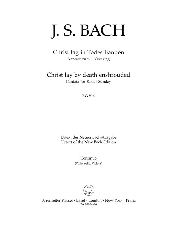 Christ lay by death enshrouded - Bach, Johann Sebastian