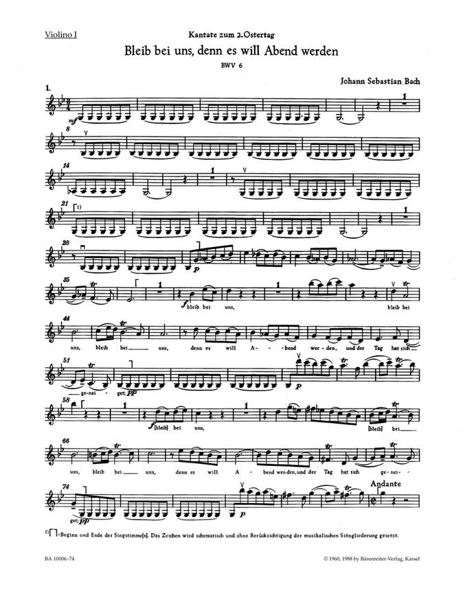 Bleib bei uns, denn es will Abend werden - Bach, Johann Sebastian