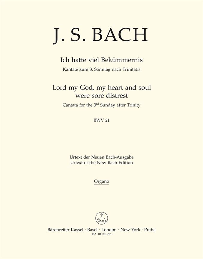 Lord my God, my heart and soul were sore distrest - Bach, Johann Sebastian
