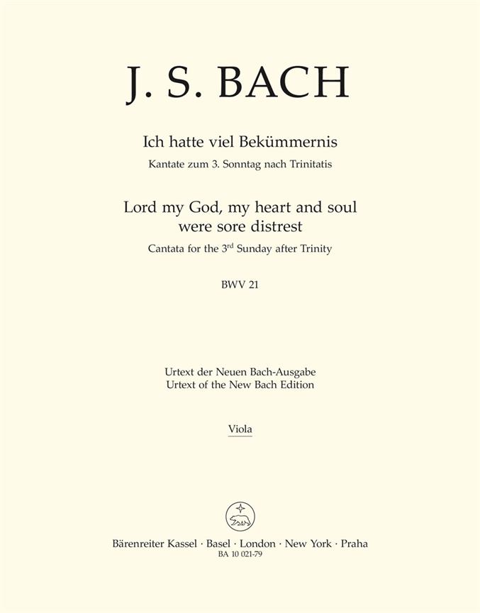 Lord my God, my heart and soul were sore distrest - Bach, Johann Sebastian