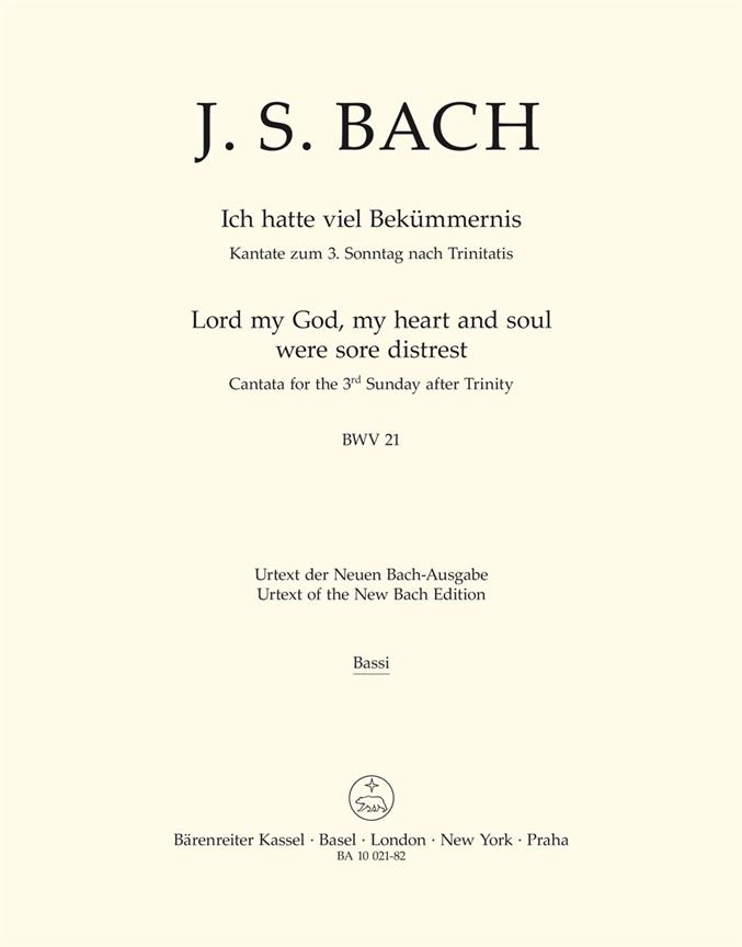 Lord my God, my heart and soul were sore distrest - Bach, Johann Sebastian