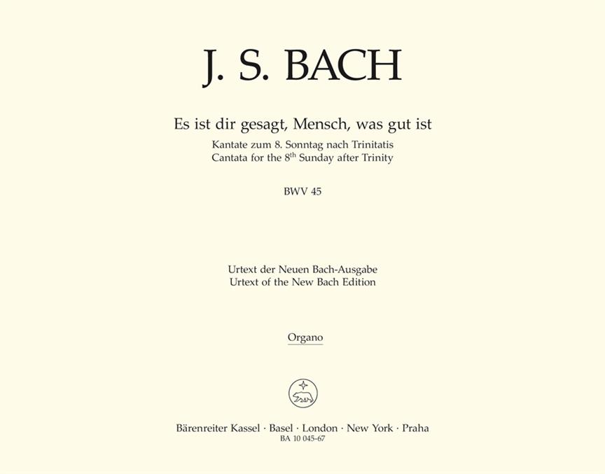 Es ist dir Gesagt, Mensch, was gut ist - Bach, Johann Sebastian