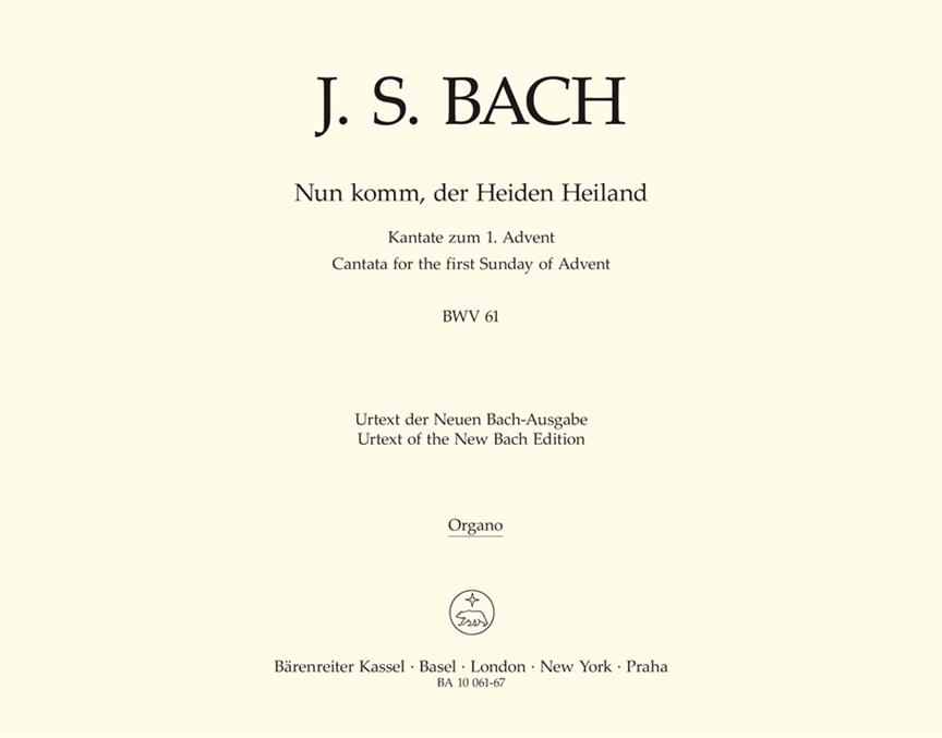 Nun komm, der Heiden Heiland - Bach, Johann Sebastian