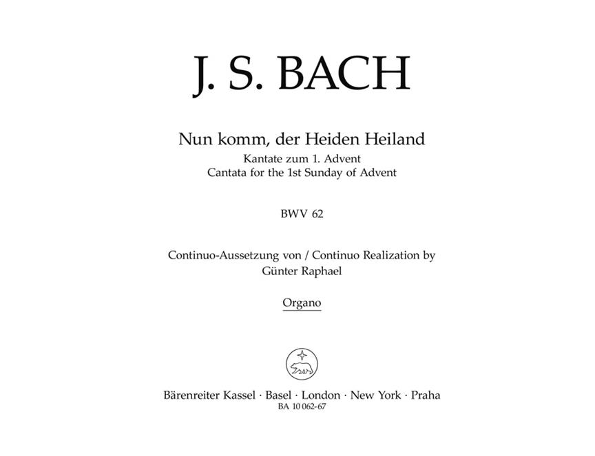 Nun komm, der Heiden Heiland - Bach, Johann Sebastian