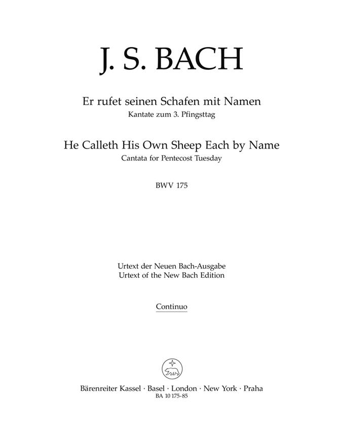 He calleth His own sheep each by name - Bach, Johann Sebastian