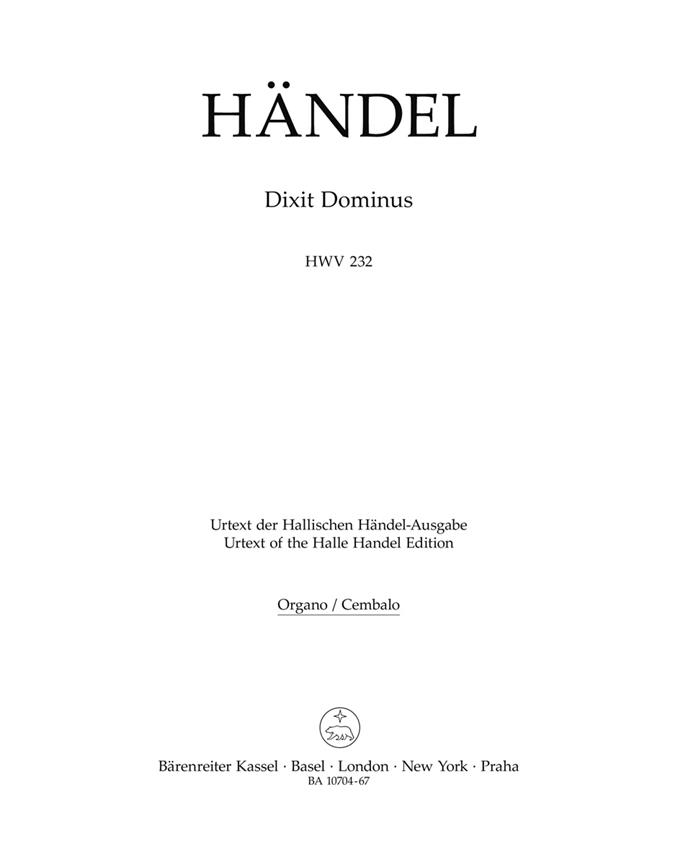 Dixit Dominus - Händel, Georg Friedrich