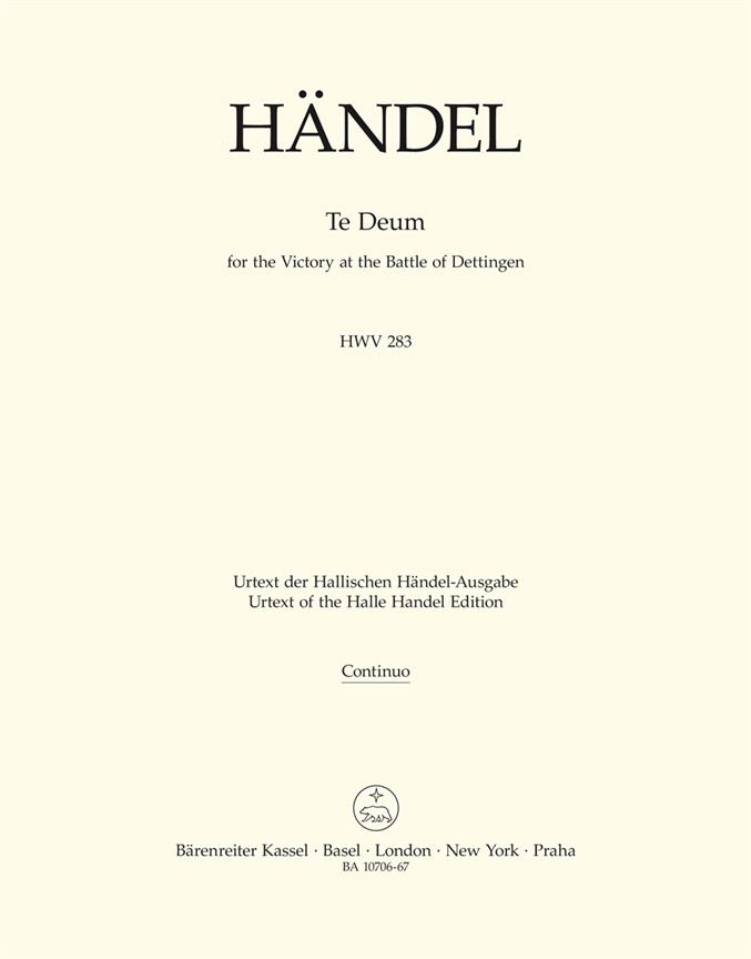 Te Deum for the Victory at the Battle of Dettingen - Händel, Georg Friedrich