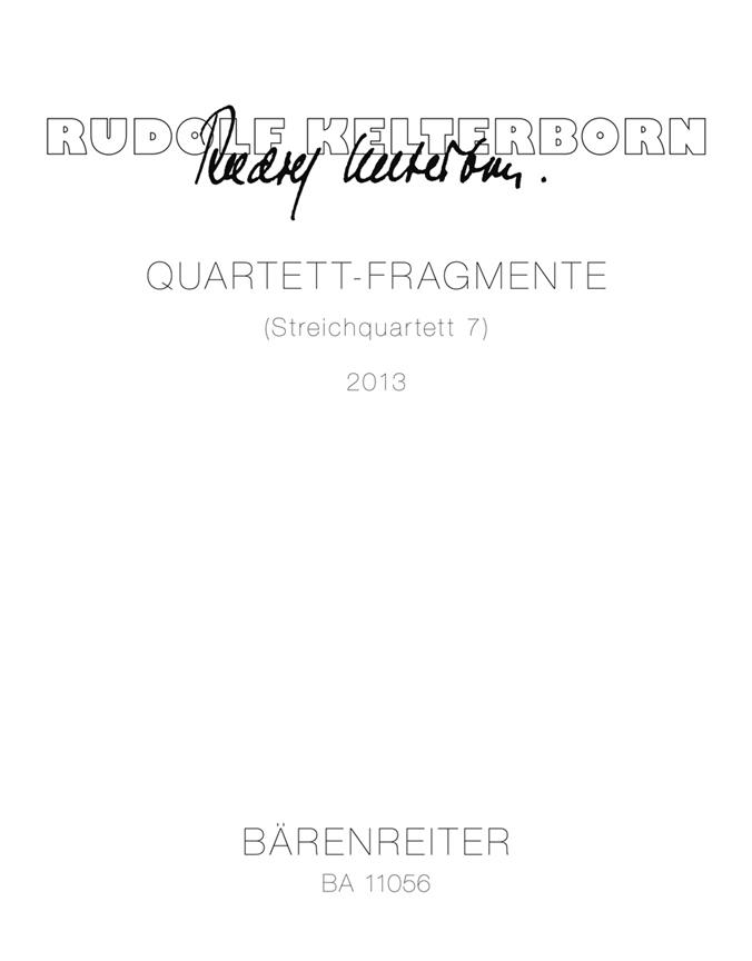Quartet Fragments (String Quartet 7) - Kelterborn, Rudolf