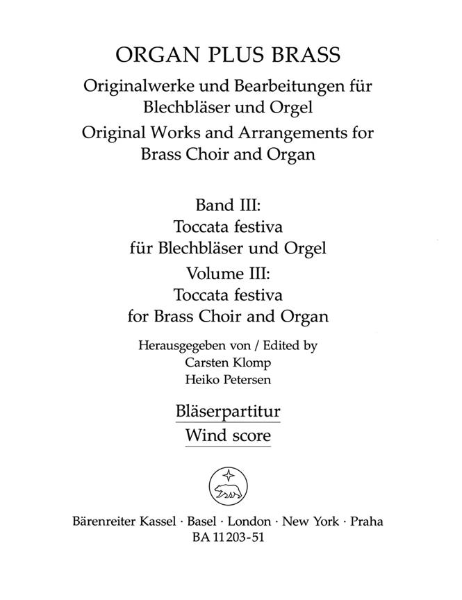organ plus brass: Toccata festiva -