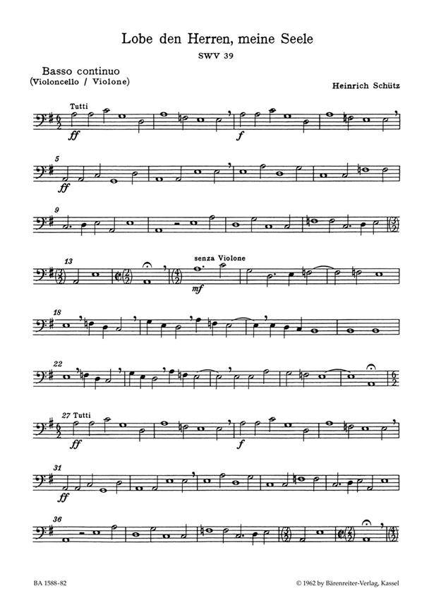 Concerto "Lobe den Herrn, meine Seele" - Schütz, Heinrich