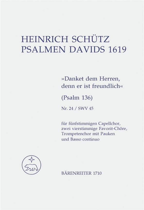Danket dem Herren, denn er ist freundlich - Schütz, Heinrich