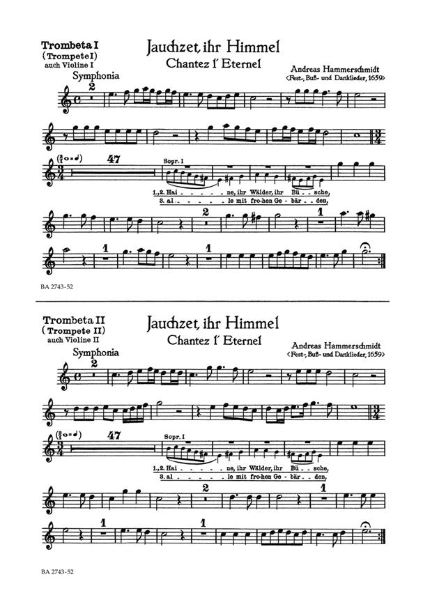 Jauchzet, ihr Himmel - Chantez l'Eternel - Hammerschmidt, Andreas