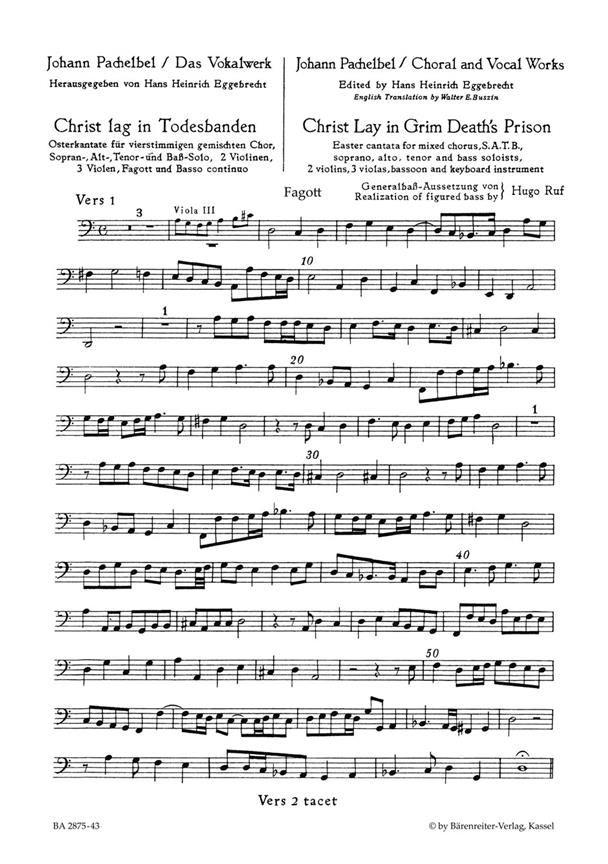 Christ lay in grim death's prison - Pachelbel, Johann