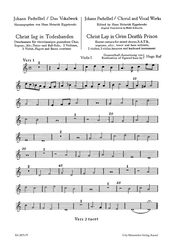 Christ lay in grim death's prison - Pachelbel, Johann