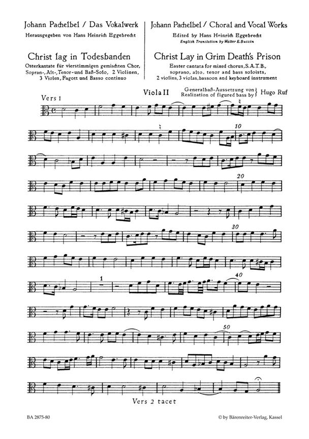 Christ lay in grim death's prison - Pachelbel, Johann