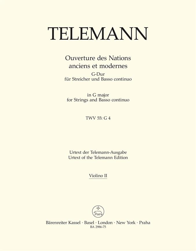 Ouvertüre des Nations anciens et modernes - Telemann, Georg Philipp