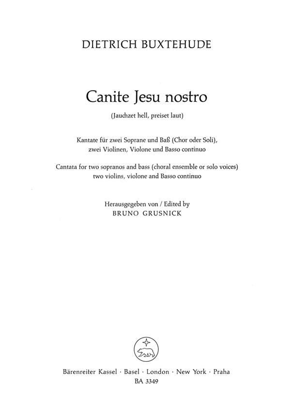 Canite Jesu nostro - Buxtehude, Dietrich