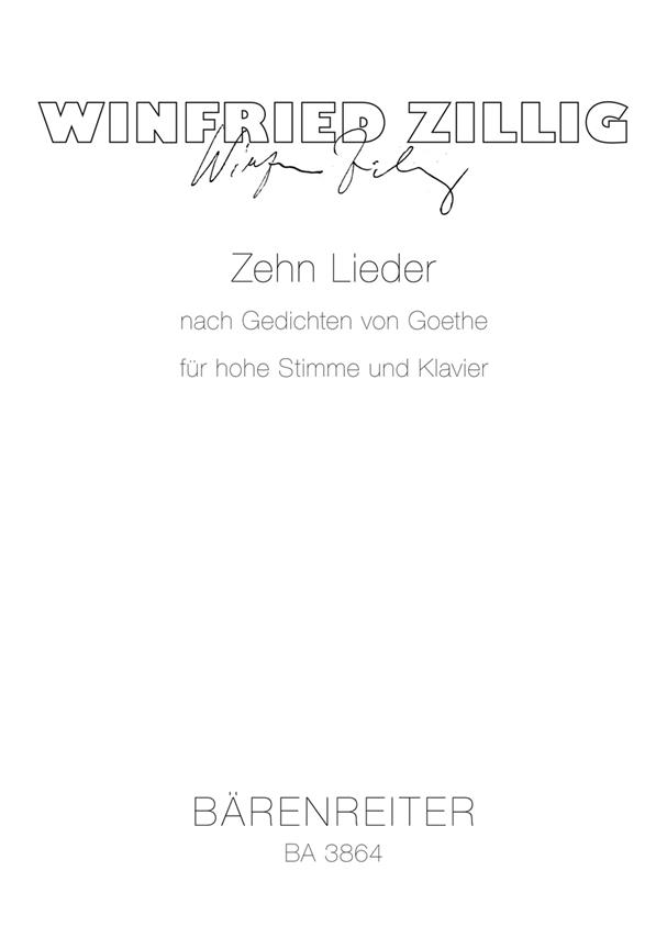 Zehn Lieder - Zillig, Winfried