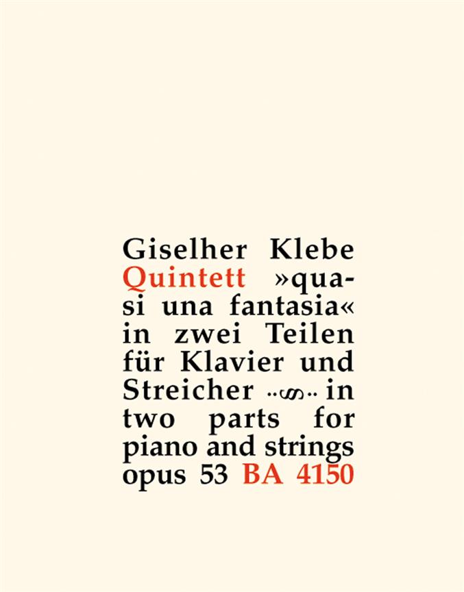 Klavierquintett - Klebe, Giselher