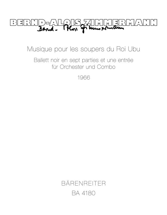 Musique pour les soupers du Roi Ubu - Zimmermann, Bernd Alois