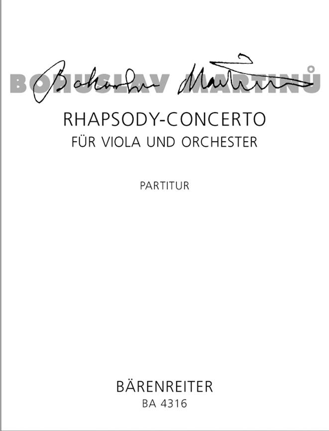Rhapsody-Concerto - Martinu, Bohuslav
