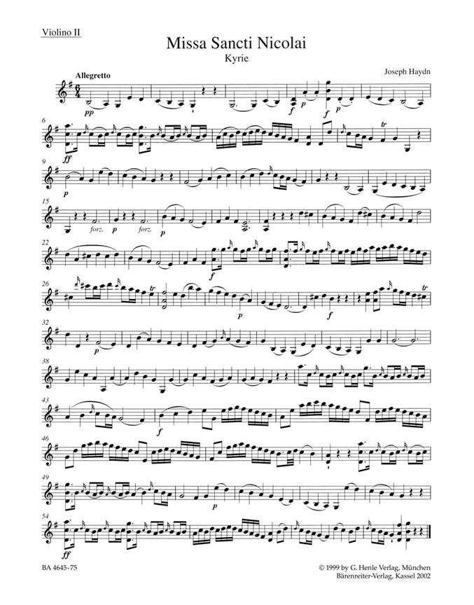 Missa Sancti Nicolai - Haydn, Joseph