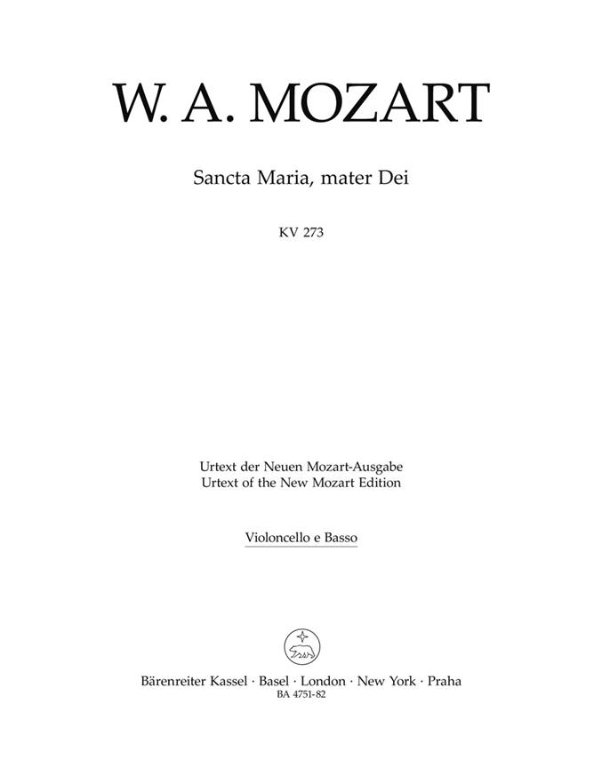 Sancta Maria, mater Dei - Mozart, Wolfgang Amadeus