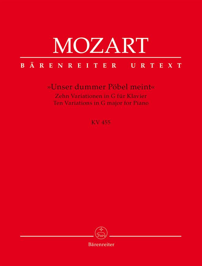 Unser dummer Pöbel meint. Ten Variations - Mozart, Wolfgang Amadeus