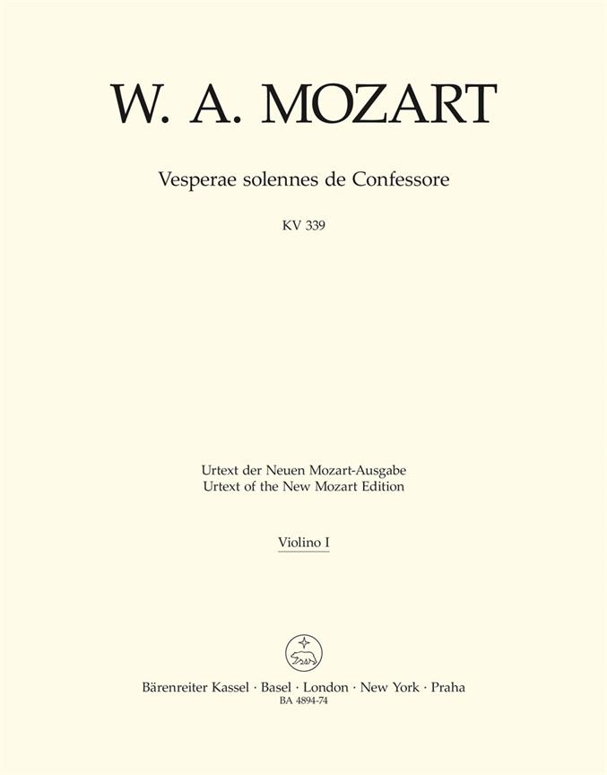 Vesperae solennes de Confessore - Mozart, Wolfgang Amadeus