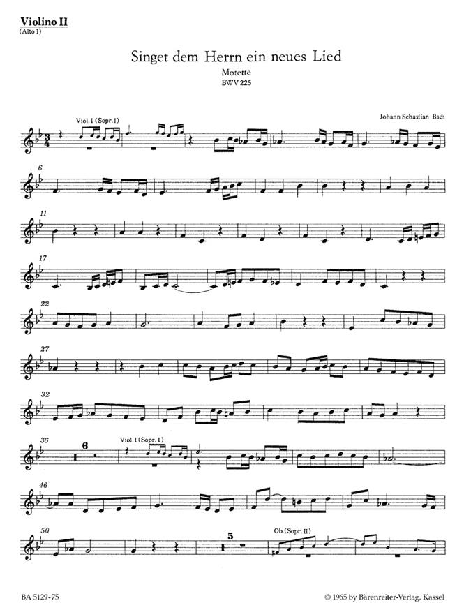 Singet dem Herrn ein neues Lied - Bach, Johann Sebastian