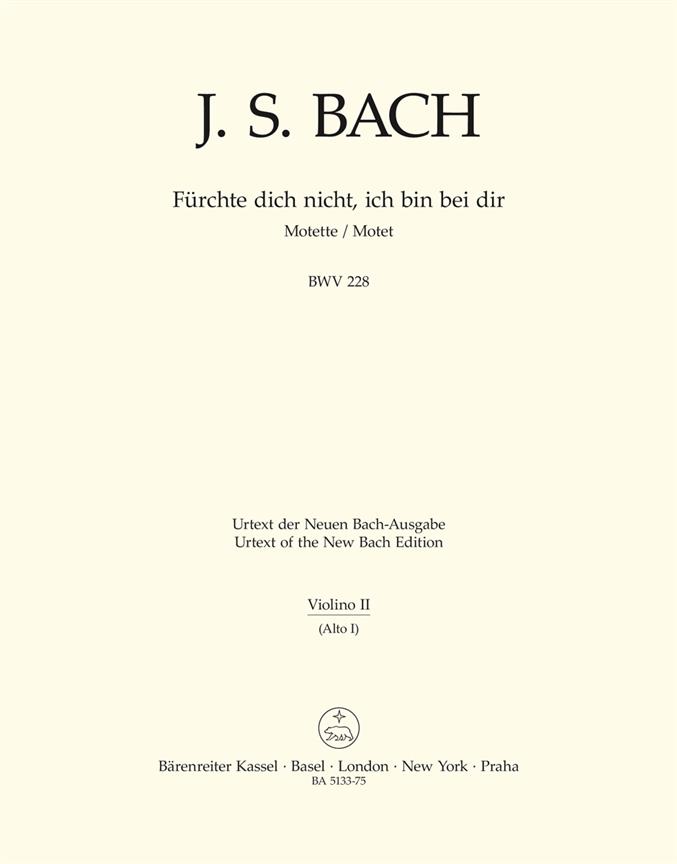 Fürchte dich nicht, ich bin bei dir - Bach, Johann Sebastian