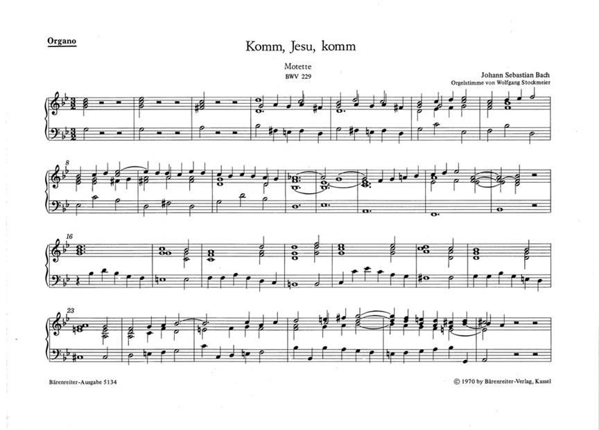 Komm, Jesu, komm - Bach, Johann Sebastian