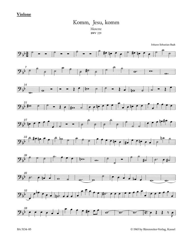 Komm, Jesu, komm - Bach, Johann Sebastian