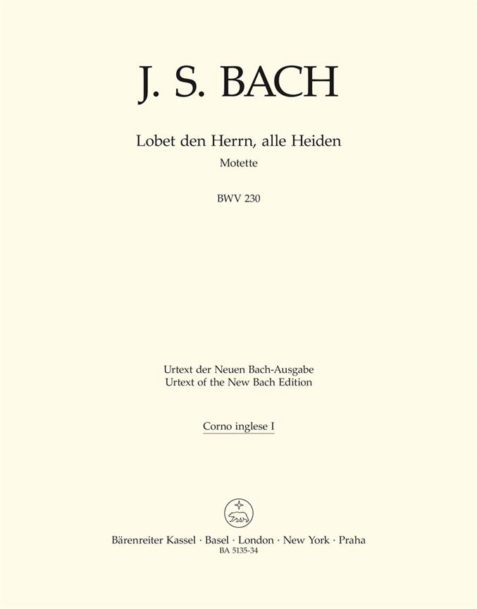 Lobet den Herrn, alle Heiden - Bach, Johann Sebastian