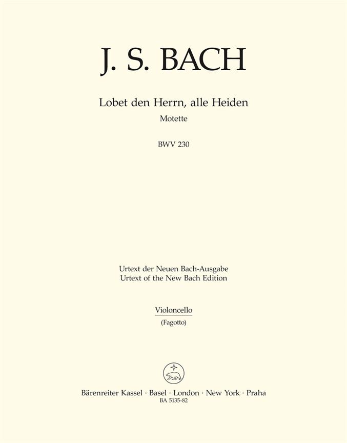Lobet den Herrn, alle Heiden - Bach, Johann Sebastian