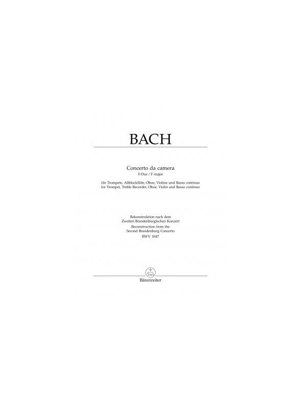 Concerto da camera - Bach, Johann Sebastian