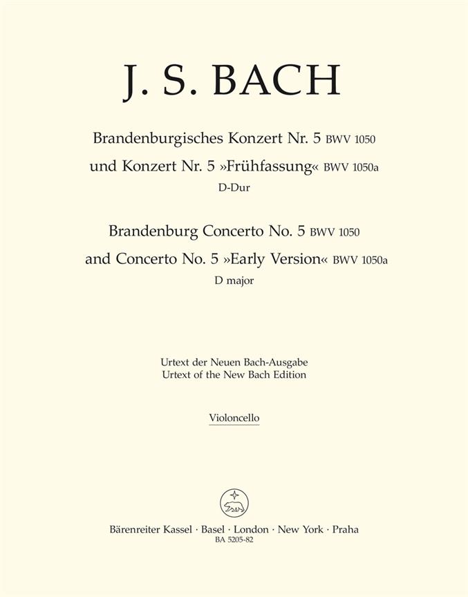 Brandenburg Concerto No. 5 and Concerto No. 5 "Early Version" - Bach, Johann Sebastian
