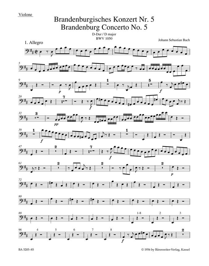 Brandenburg Concerto No. 5 and Concerto No. 5 "Early Version" - Bach, Johann Sebastian