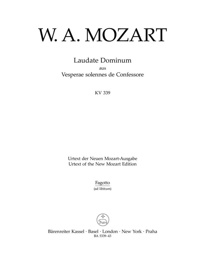 Laudate Dominum - Mozart, Wolfgang Amadeus