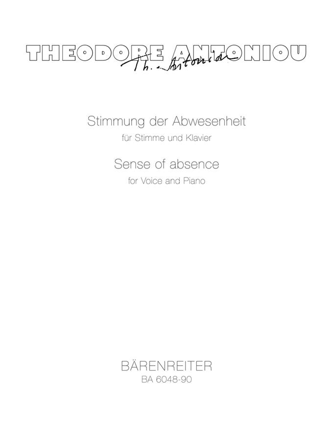 Klima tis apussias - Stimmung der Abwesenheit - Antoniou, Theodore