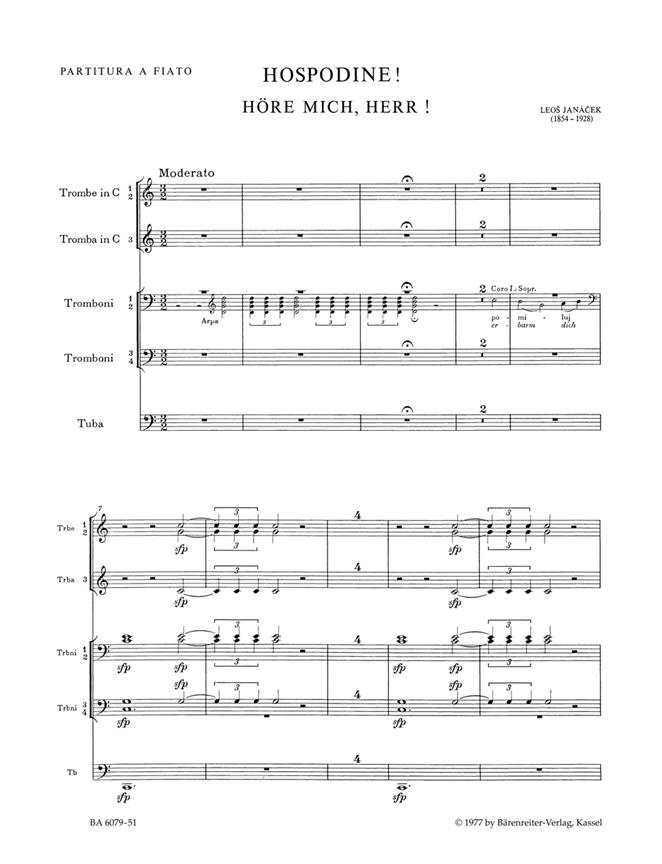 Hospodine - Höre mich, Herr (Kyrie) - Janácek, Leos