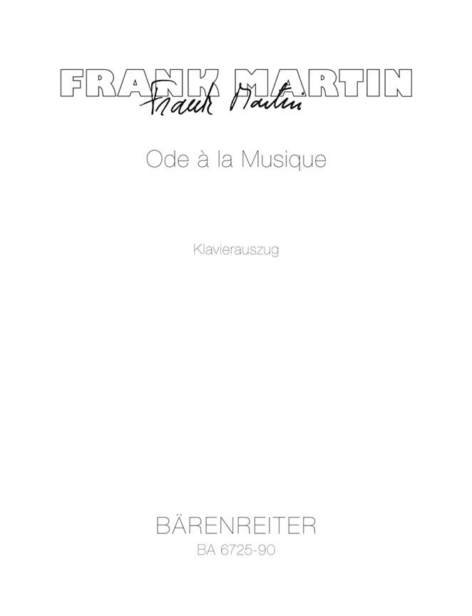 Ode à la Musique - Martin, Frank